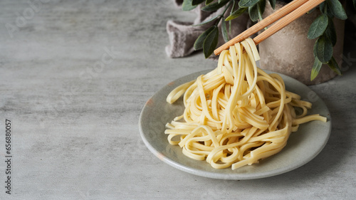 egg yellow noodle pasta on white table background. egg yellow noodle pasta table background. egg yellow noodle pasta