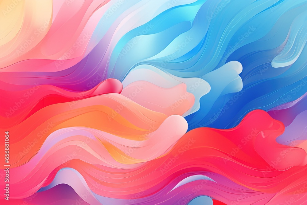 Fototapeta premium Background abstract of a Dynamic Multicolored Smoke Waves, fabric shapes, swirls and gradients