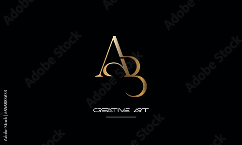 BA, AB, B, A abstract letters logo monogram