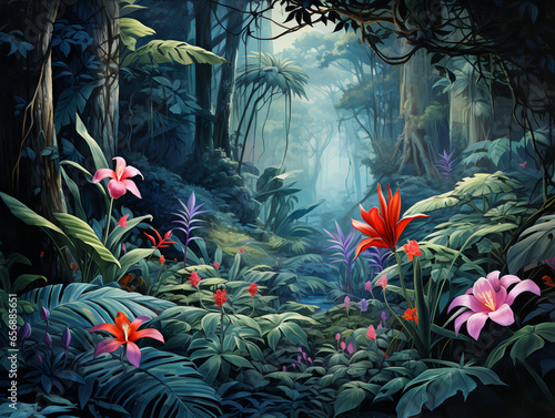 flowers in the jungle