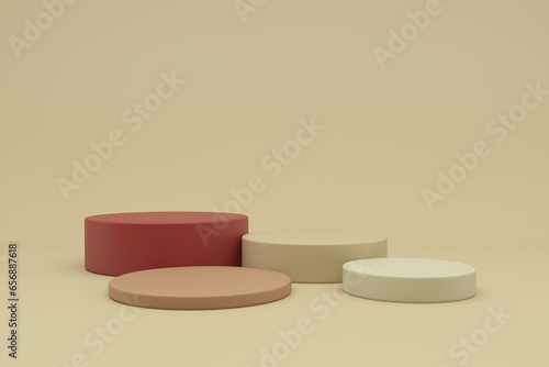 3D Podium stage Backgound pastel
