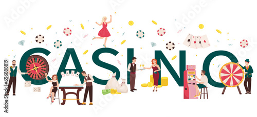 Casino Flat Text