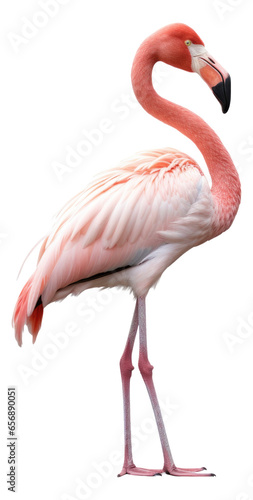 Pink flamingo isolated.