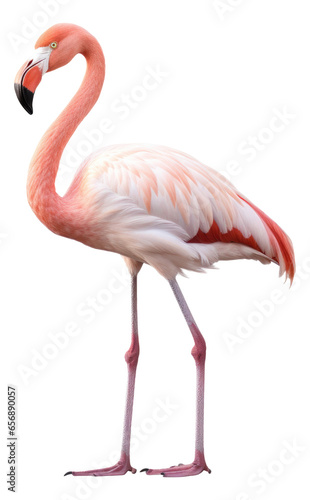 Pink flamingo isolated. © Pro Hi-Res