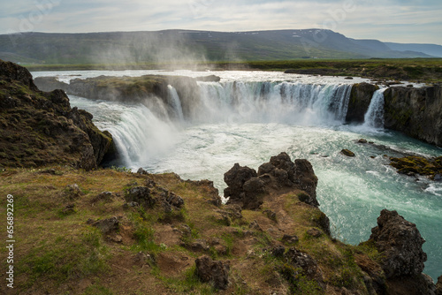 The Go  afoss Waterfall in Northern Iceland