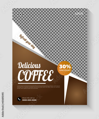 Special coffee shop drink menu promotion template design