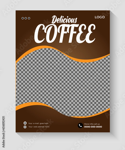 Special coffee shop drink menu promotion template design