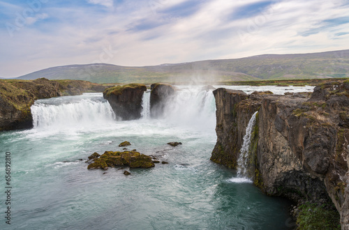 The Go  afoss Waterfall in Northern Iceland