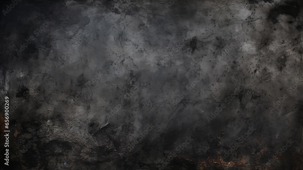 Dark and distressed abstract surface: a high-resolution black grunge background for creative projects - obrazy, fototapety, plakaty 