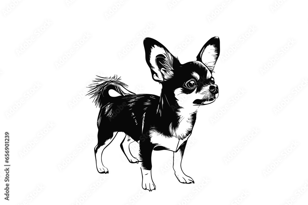 Chihuahua's Warmth: A Vector Study of the Character and Warmth in a Chihuahua