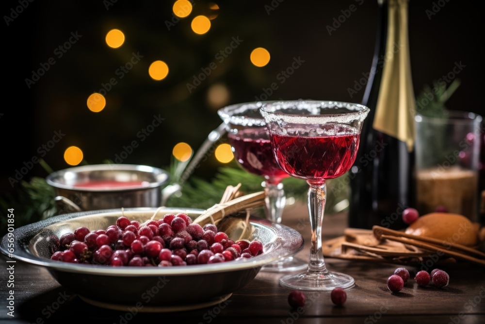 sweet red wine next to dish of cornbread stuffing sweet red wine next to dish of cornbread stuffing