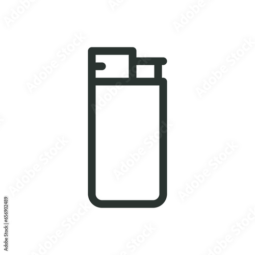 Lighter isolated icon, cigarette lighter vector icon with editable stroke