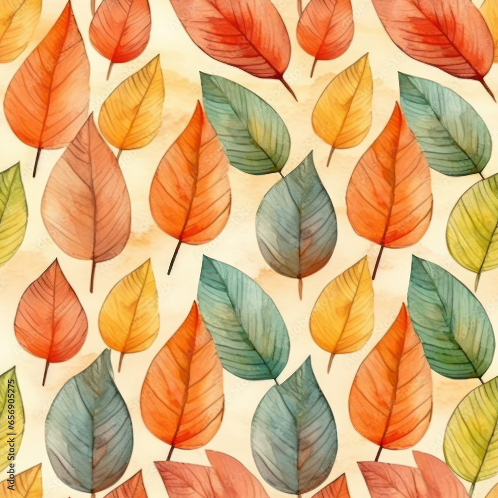  Leaf pattern in many colors  
