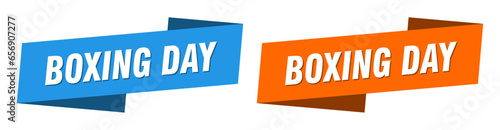 boxing day banner. boxing day ribbon label sign set