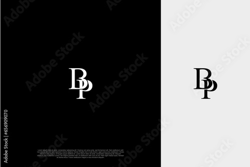 Initial Letter BP Logo monogram typography for business name. Vector logo inspiration 