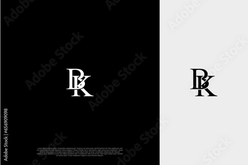 Initial Letter BK Logo monogram typography for business name. Vector logo inspiration
 photo