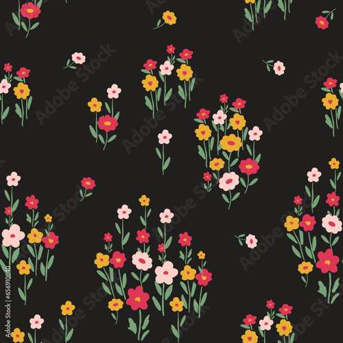floral, seamless, pattern, spaced out, multicolor, ditsy, doodle, spring, summer, random, womens wear, kids wear, pastel, small, red, abstract, all over print, artwork, background, beautiful, blossom,