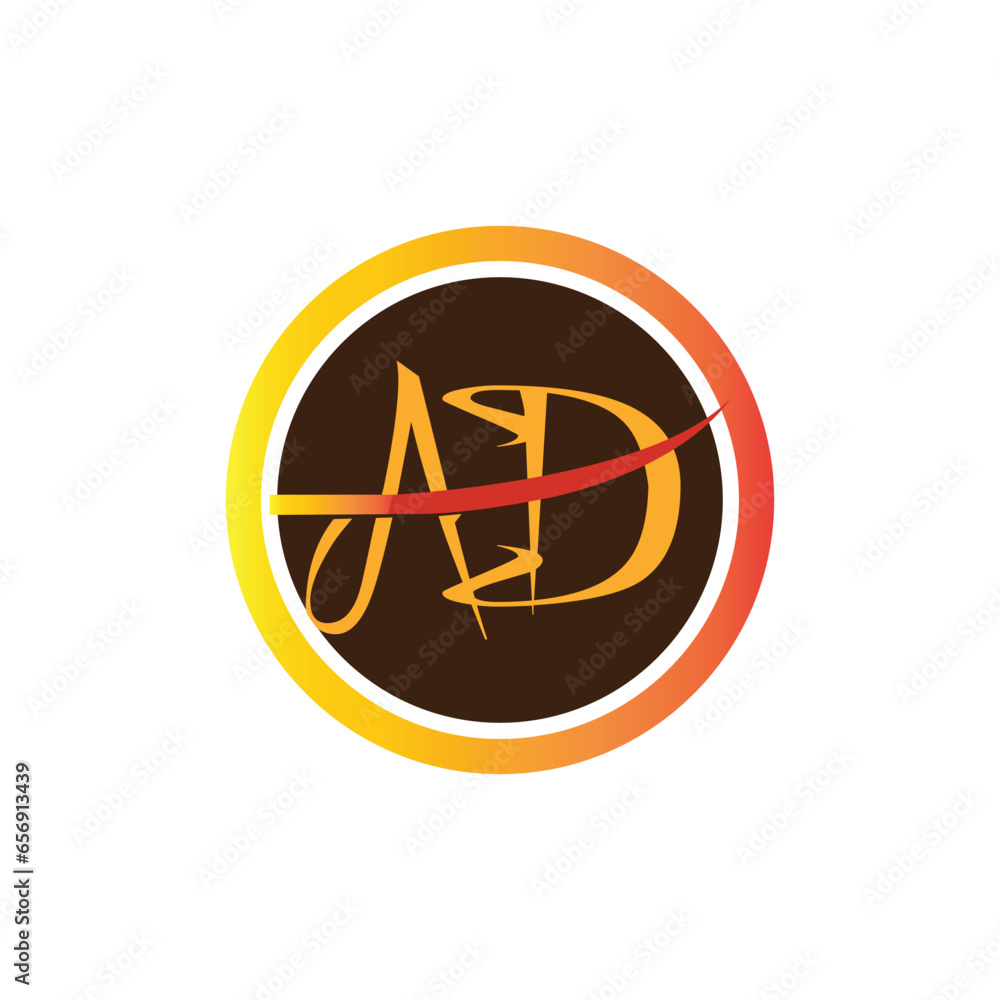 AD abstract letters logo monogram AD abstract letters logo monogram