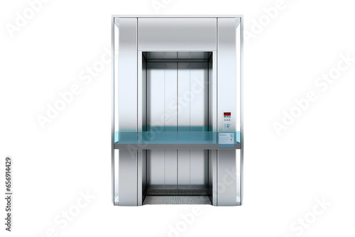 High-Tech Elevator Isolated on Transparent Background.