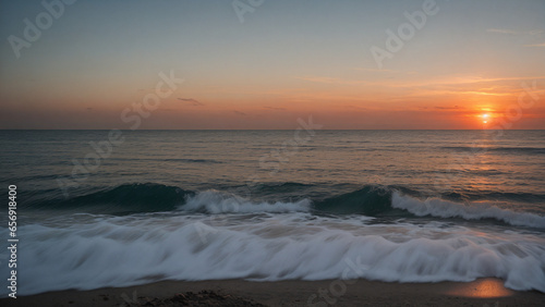 sunset on the beach