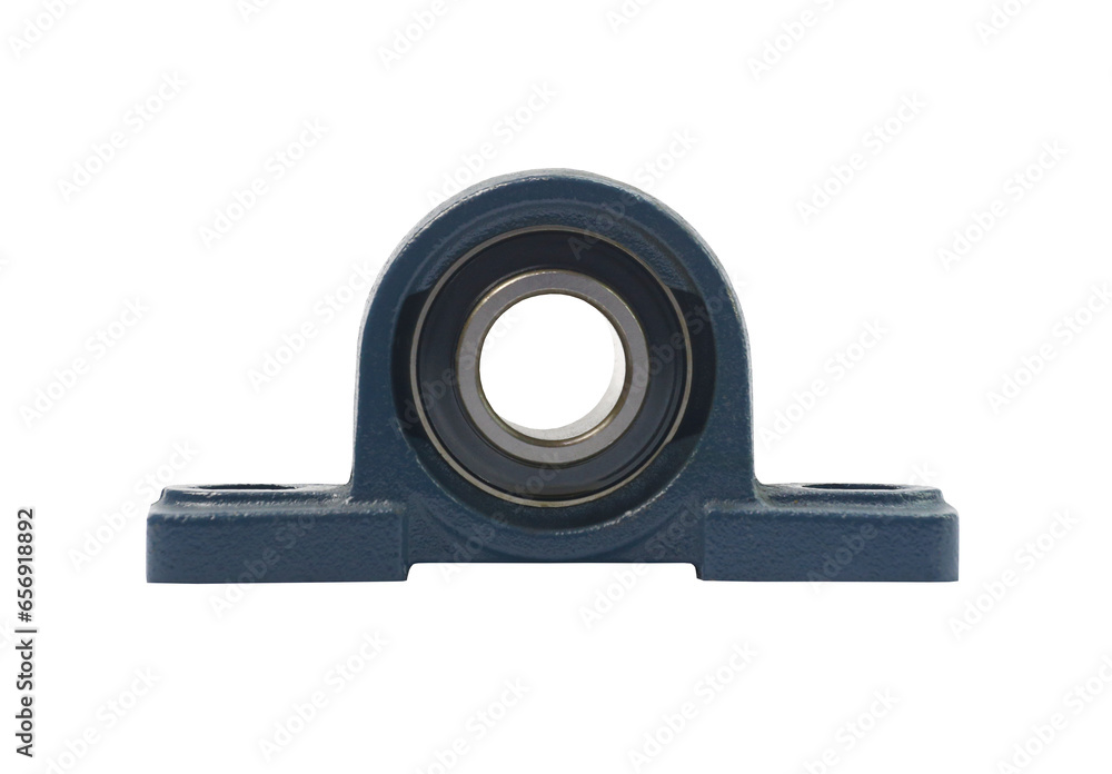 Ball bearings used in industry isolated on white background.