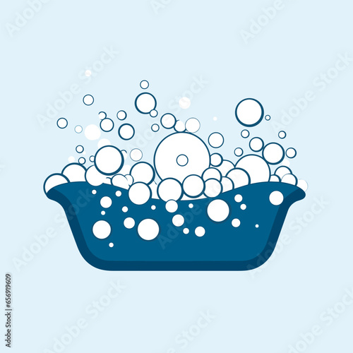 Spa product filled outline colorful logo. Child friendly. Personal care. Bubble bath. Design element. Created with artificial intelligence. Fun ai art for corporate branding, wellness center