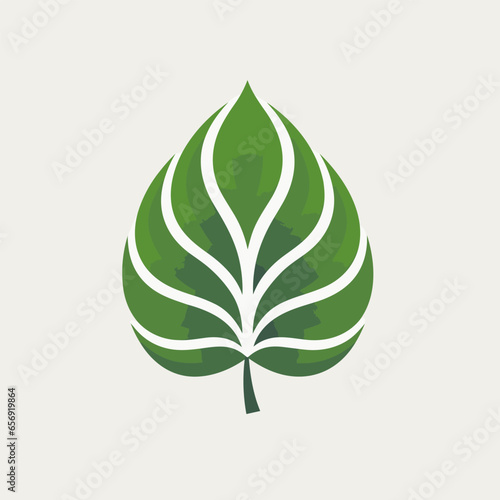 Haircare products filled gradient logo. Plant based. Green living. Leaf symbol. Design element. Created with artificial intelligence. Sustainable ai art for corporate branding, beauty clinic, medspa