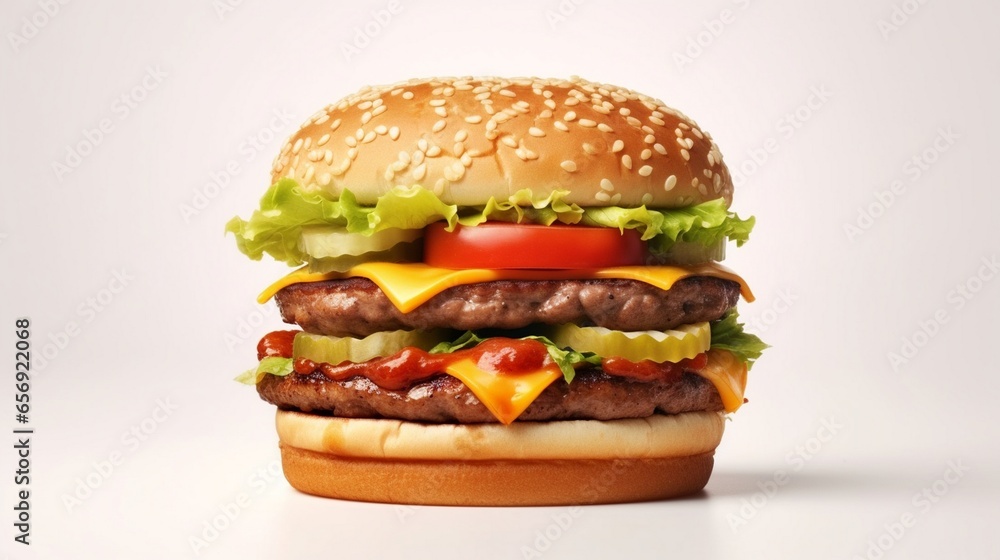 fresh tasty burger isolated on white background fresh tasty burger isolated on white background