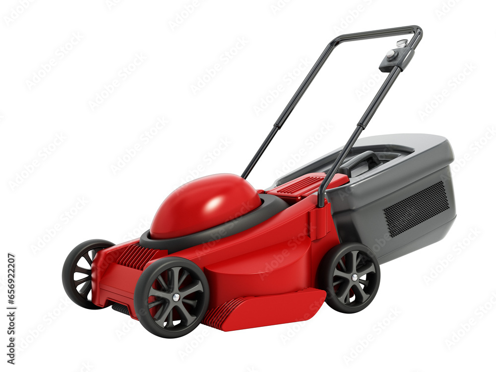 Generic lawnmover isolated on transparent background. 3D illustration Generic lawnmover isolated on transparent background. 3D illustration