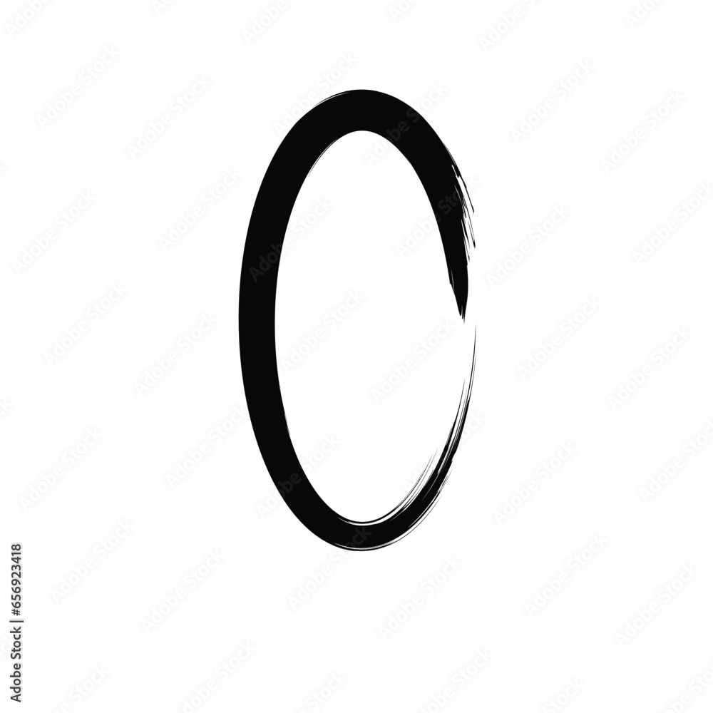 Abstract Vertical Oval   Grunge Shape Hand Drawn rounded shape