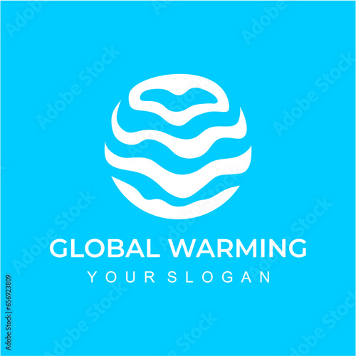 global warming logo design
