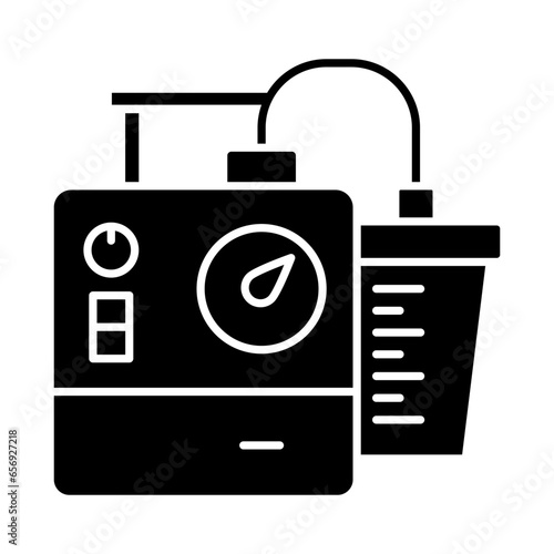2D pixel perfect glyph style dialysis equipment icon, isolated vector, silhouette illustration representing medical care equipment.