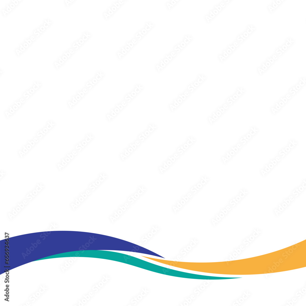 Fototapeta premium Wave Shape Footer