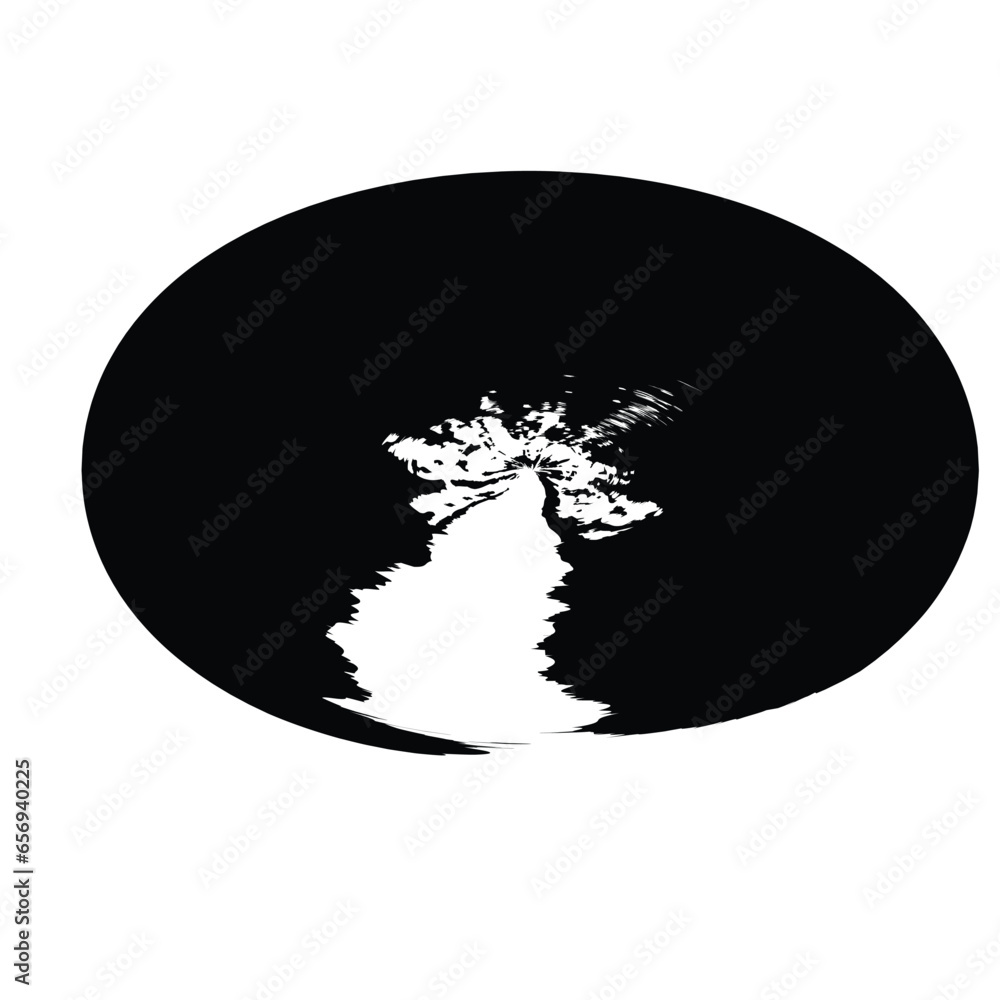 Hand Drawn Horizontal Oval line Bold Stroke Shape Abstract rounded shape Hand Drawn Horizontal Oval line Bold Stroke Shape Abstract rounded shape
