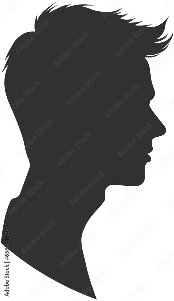 silhouette of a man black without background
