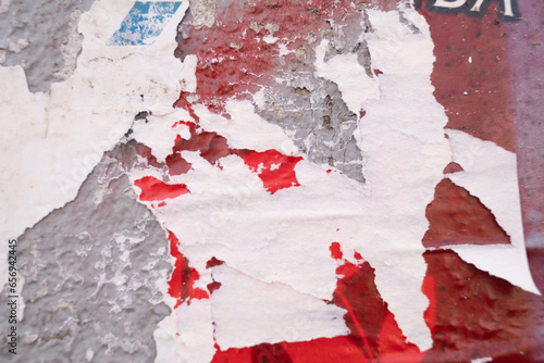 Wallpaper Mural Ripped street poster background. Torn abstract and grungy paper backdrop. Torontodigital.ca