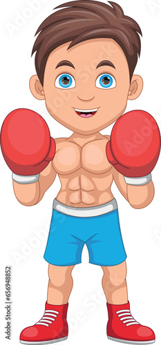 boxer boy cartoon