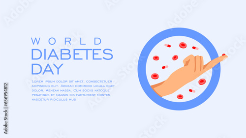 world diabetes day banner template vector