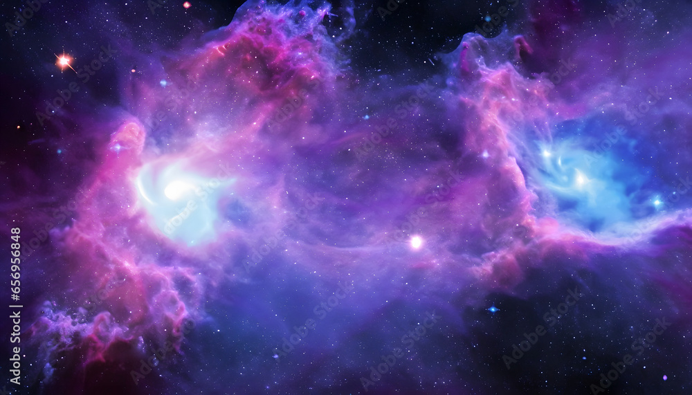 Obraz premium concept of distant galaxies nebula with beautiful colors and millions of stars