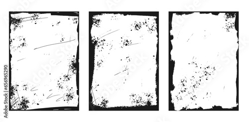 Set of Grunge texture. Distressed Effect. Grunge Background, Distressed shape. grunge frame