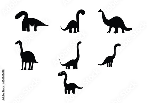 New minimal style Argentinosaurus icon illustration design