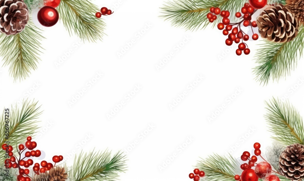 christmas decoration frame with white background for text and wishes christmas decoration frame with white background for text and wishes