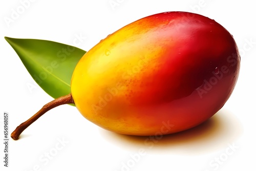 Juicy mango, Sweet, advertising banner isolated on white background, AI generated.