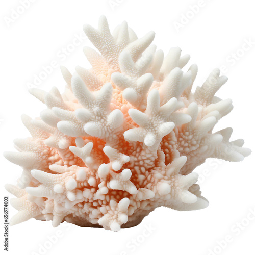Coral Bleaching, transparent background, isolated image, generative AI
