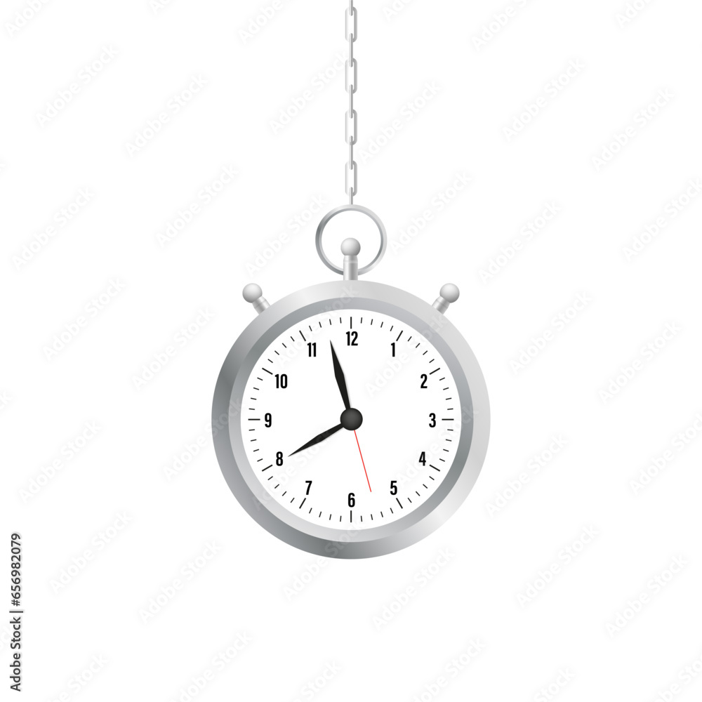 Hypnosis concept. Watch on a chain. Silver pocket watch. Vector illustration Hypnosis concept. Watch on a chain. Silver pocket watch. Vector illustration