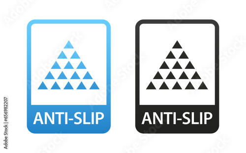 Anti slip logo design vector. Suitable for product label and warning symbol. Vector illustration photo