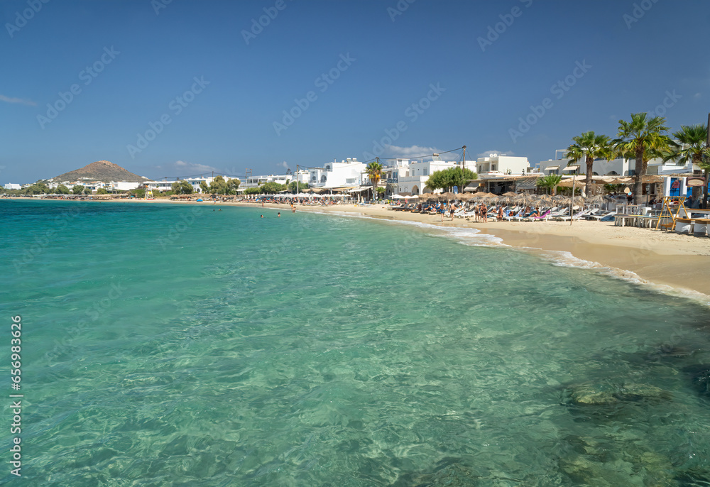 The beach at Agia Anna near Agia Prokopios on the island of Naxos Greece