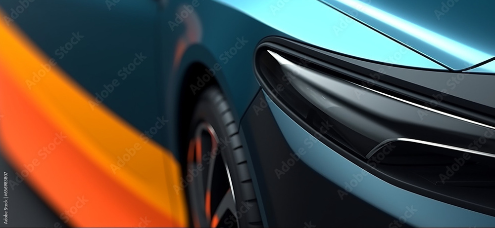 Close up of a luxury sports car Close up of a luxury sports car