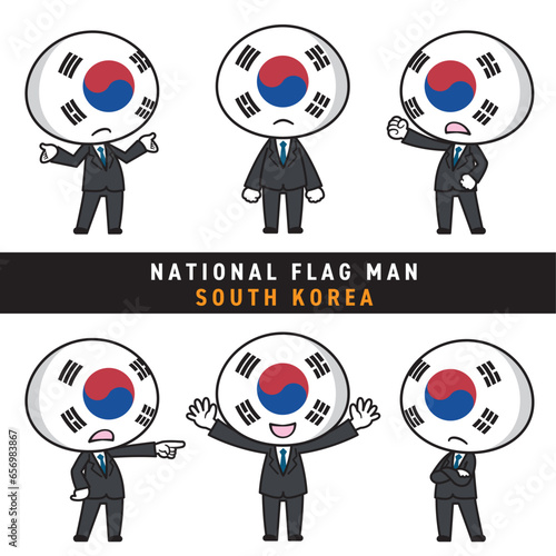 韓国の国旗を擬人化したキャラクターセット
