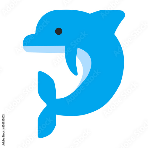 Dolphin - Vector Emoji
